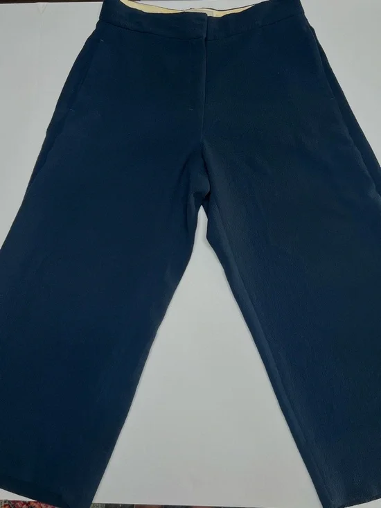 MM.LAFLEUR Dark Navy Wide Leg Pants Size 6 Career Office Workwear - Picture 6 of 10